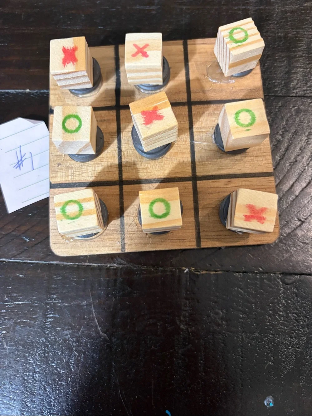 Magnetic Wooden Pets Tic-Tac-Toe Game -